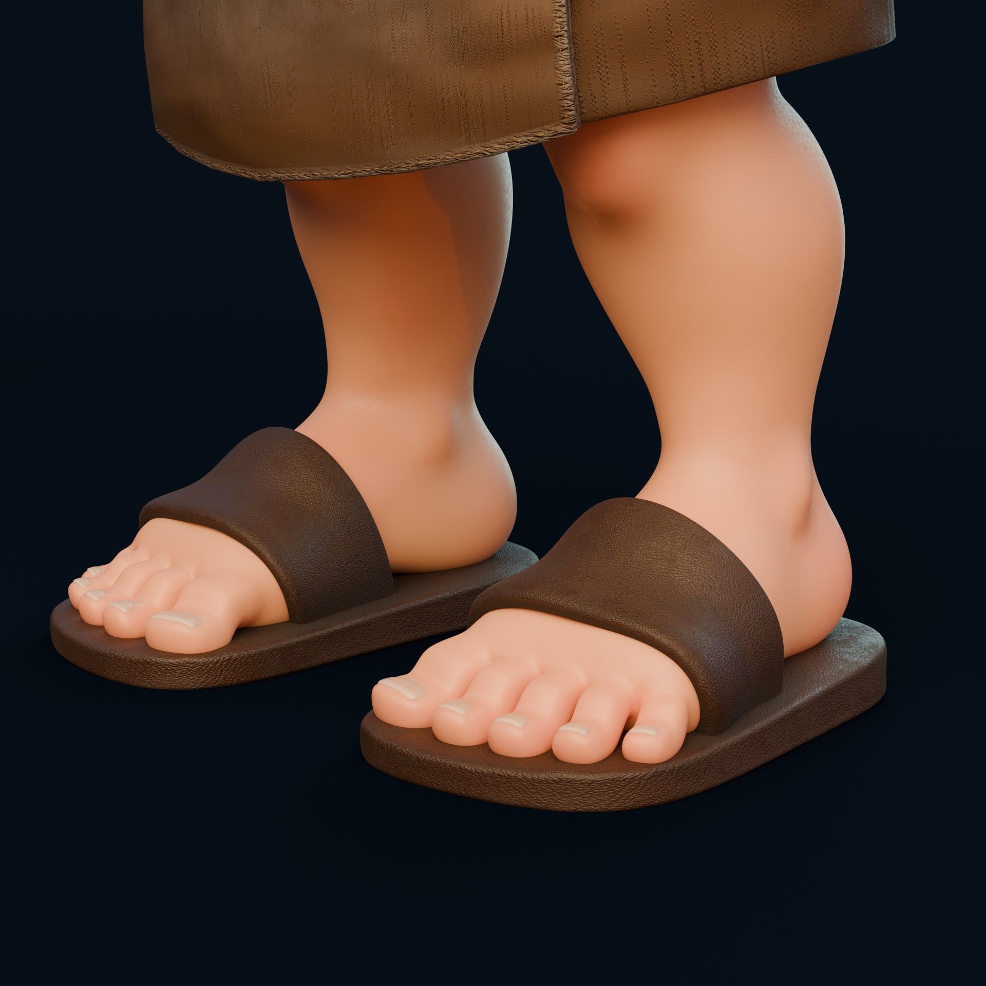 An image of 3D modeled sandals by KeelanJon