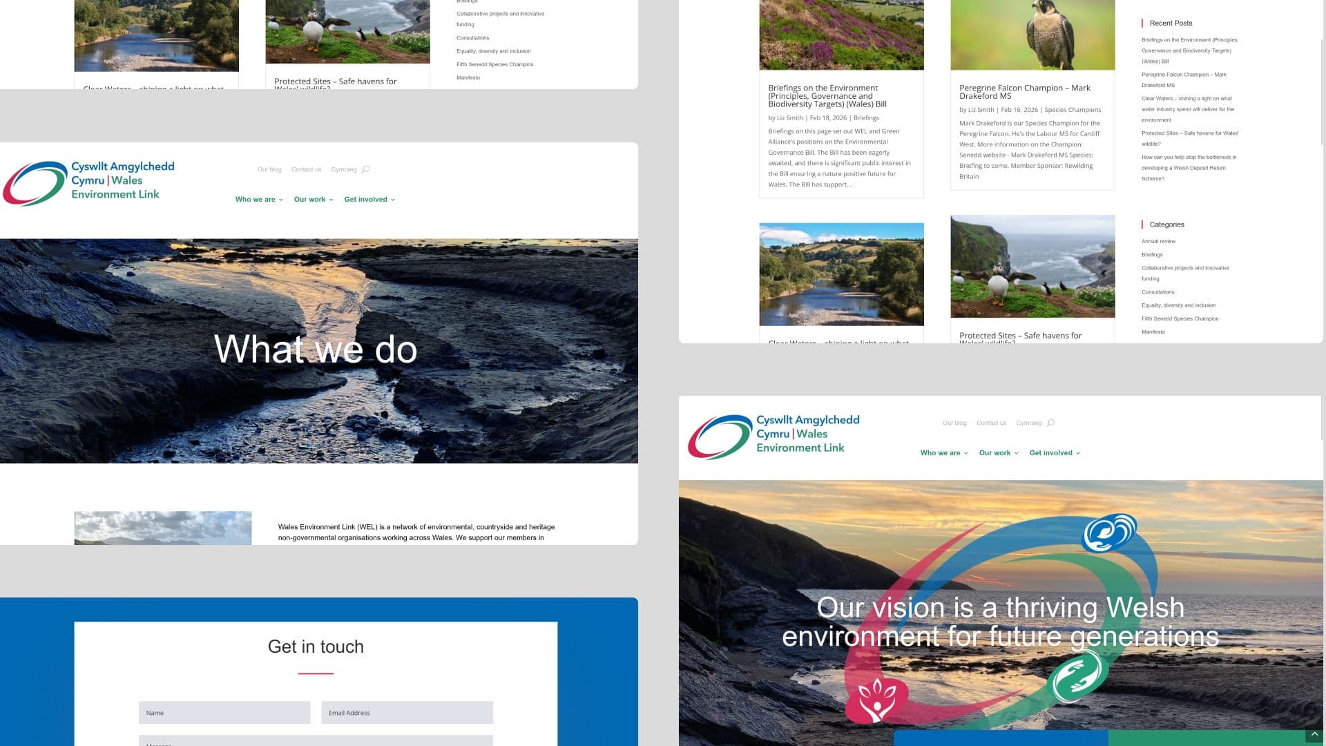 Wales Environment Link Website Built with WordPress
